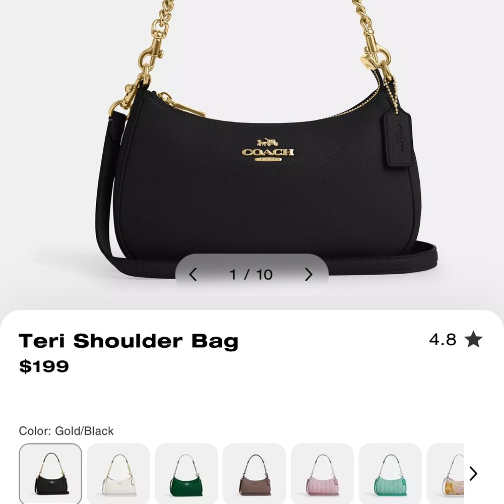 Coach Teri Shoulder Bag New